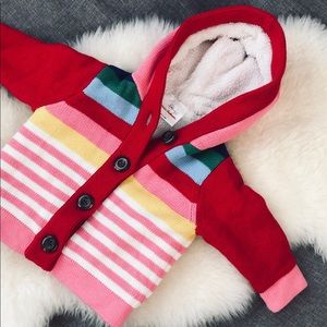 HANNA ANDERSON -SHERPA LINED SWEATER-KNIT JACKET